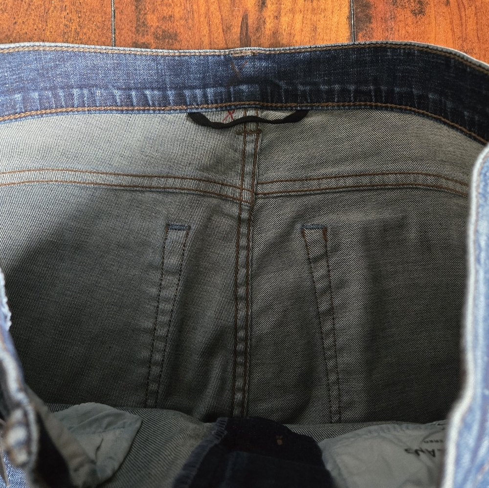 Helmut Lang Women's Denim Jeans Relaxed Tapered Cotton Indigo USA Made Size 27 - Picture 10 of 10